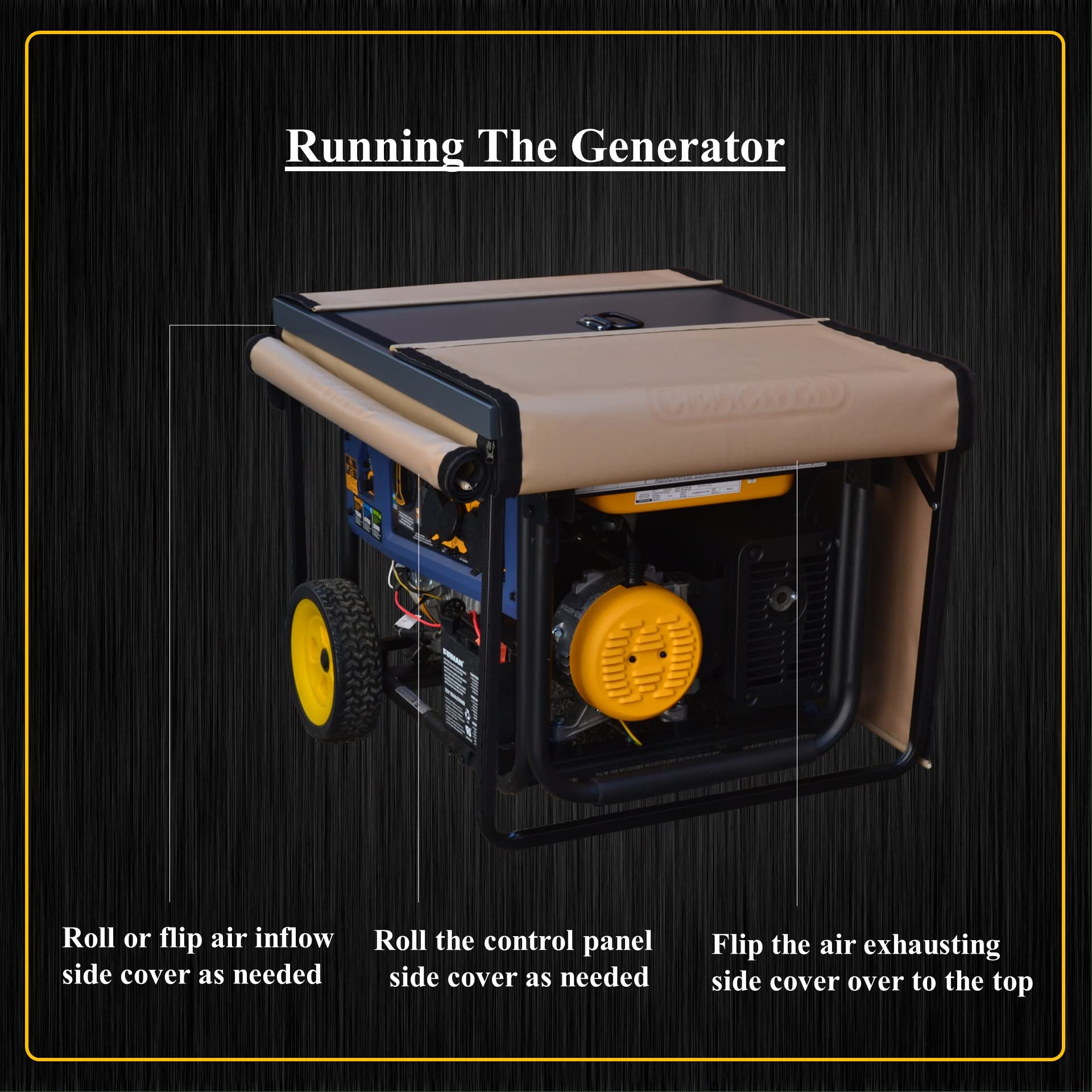 GENSHED Generator Shed - Generator covers while running & Generator Enclosure for Storage. Running Cover for both Inverter & Gas Generator From 2.5K to 15K. (GCE)