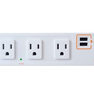 CERES 3 Outlet/2 USB Desk Mount Surge Protector