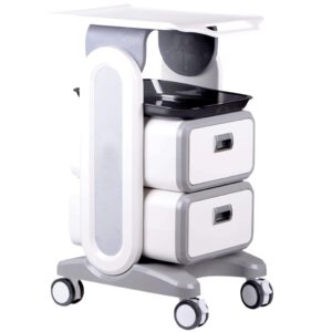 professional utility cart with wheels - dental office rolling cart with drawers - medical trolley cart - rolling storage cart for cavitation machine, esthetician supplies, lab tools - salon trolley