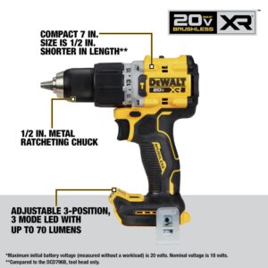 DEWALT 20V MAX XR Cordless Hammer Drill Driver and Impact Drive Combo Kit, Batteries and Charger Included (DCK249E1M1)