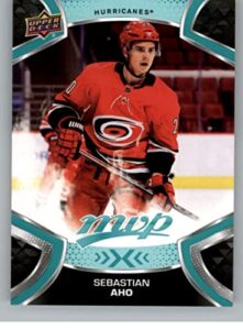 2021-22 upper deck mvp #44 sebastian aho carolina hurricanes nhl hockey trading card