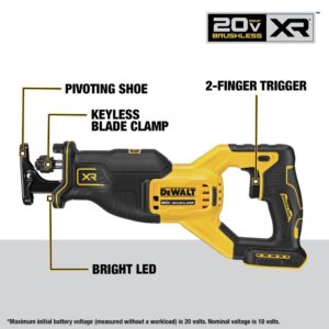 DEWALT 20V MAX* XR Cordless 4-Tool Combo Kit 4 TOOL COMBO KIT (DCK449E1P1)