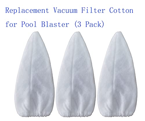 KLMHT Replacement Vacuum Filter Cotton for Pool Blaster (3 Pack)