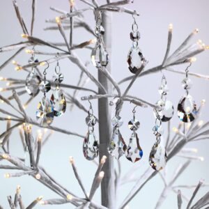 GOLDENHAITAI 12pcs Glass Crystal Chandelier Prisms, Rainbow Hanging Crystals Suncatcher for Windows, Home Decoration