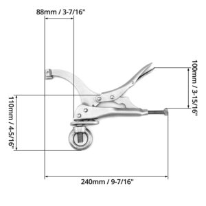 QWORK 9inch Drill Press Locking Clamp, 2 Pack, Fix Clamp, Strong Gripping Clip