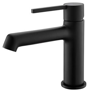 fapully modern bathroom sink faucet single hole single handle, bathroom vanity faucet, bathroom vessel faucet, matte black