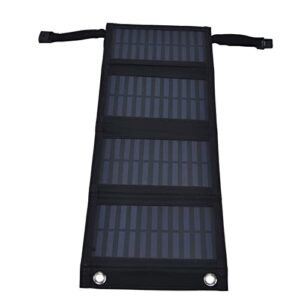 20w solar charger, 2a 5v portable monocrystalline silicon chargers high conversion rate solar panels 4 folding bags waterproof with usb port, for camping hiking electric car phone charging