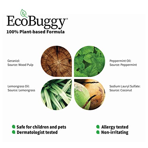 EcoBuggy Bed Bug Killer, 100% Plant-Based Natural Spray with HTR Technology, 16 Oz.