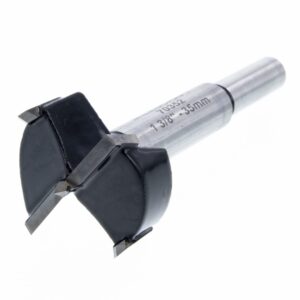 Milescraft 2330 Euro Hinge Bit – 35mm Boring/Forstner Bit for Drilling Concealed Hinge Holes. Tungsten Carbide Blade Tips Quickly Create Clean, Smooth Hinge Cup Holes. Works with Euro Hinge Jig