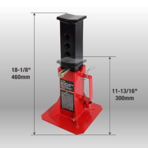 BIG RED ATZ120005R Torin Heavy Duty Pin Type Professional Car Jack Stand with Lock, 12 Ton (26,400 lb) Capacity, Red, 1 Pair