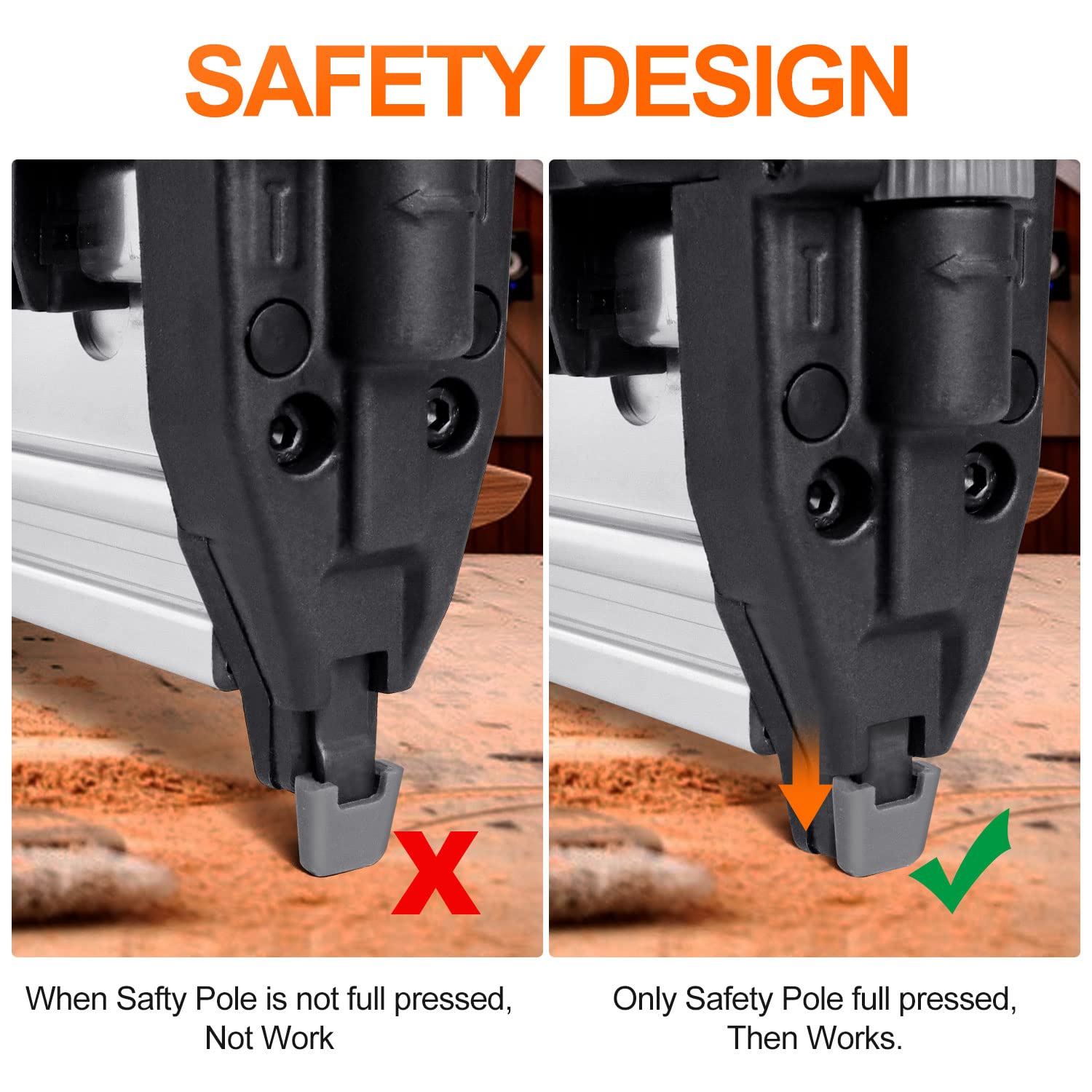 21V Cordless Brad Nailer, 18 Gauge 2 in 1 Nail Gun/Stapler Gun Battery Powered with 2.0Ah Battery, Fast Charger, 2000 Nails & Staples, Earplugs, Electric Staple Gun for Furniture Woodworking