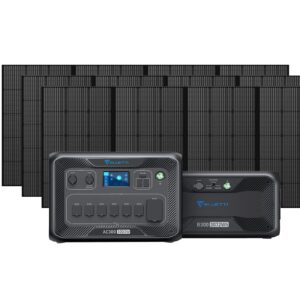 bluetti solar generator ac300&b300 modular power system with 3 350w solar panel included,ups battery backup for home emergency power outage off grid