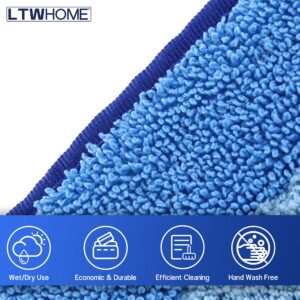 LTWHOME 36 Inch Microfiber Wet or Dry Mop Refill Pads for Hardwood Floor Commercial Supplies (Pack of 6)