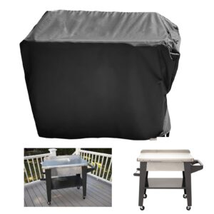 youlvy outdoor grill table cover for cuisinart cpt-194 outdoor stainless steel grill prep table, waterproof patio prep table cover grill cart cover all season protection