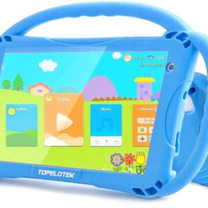 TOPELOTEK Kids Tablet 7 inch Toddler Tablet for Kids WiFi Android 10.0 32GB Kids Tablets Kids Learning Educational APP Pre-Installed YouTube Netflix Parental Control Kid-Proof Case (Blue)