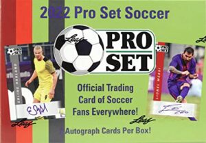 2022 leaf pro set soccer box (two autograph cards/bx)