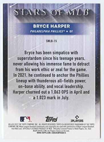 2022 Topps Stars of MLB #SMLB-15 Bryce Harper Philadelphia Phillies Baseball NM-MT