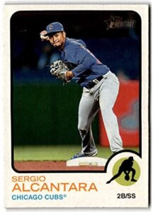 2022 topps heritage #419 sergio alcantara chicago cubs (sp - short print) nm-mt mlb baseball high number short print