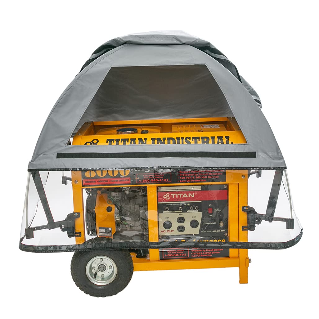 GenTent XL Generator Running Cover - Universal Kit (Standard, Grey) - for Larger Open Frame Generators