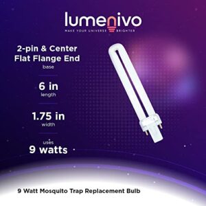 lumenivo 9 Watt Mosquito Trap Replacement Bulb for 21050, DT3009, DT3019, DT3039 Bug Zapper Light Bulb UV Light Bulb for Indoor Mosquito Control - 2 Pack