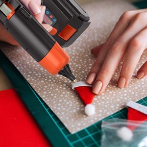 Cordless Hot Glue Gun, Myron 70W Fast Heating Glue Gun Temperature Display Adjustable 212-428°F (100-220°C) with Battery and Charger, 20 Pcs 11mm Glue Sticks, Carrying Case