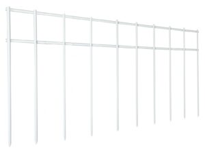 adavin white animal barrier, 10 pack 20in(l) x10in(h) no dig fence, dog digging fence barrier rabbit fence protector, galvanized steel stakes 2 inch spike spacing, outdoor yard patio.total 17 ft(l)