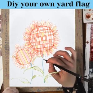 Sublimation Blanks Garden Flags Set of 20,DIY Lawn Garden Flag Polyester Banners 12 x 18 Inches Blank Yard Flags,Polyester Blank Flags for Heat Press for Indoor Outdoor Garden Decoration