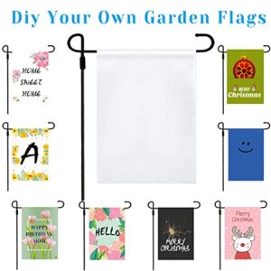 Sublimation Blanks Garden Flags Set of 20,DIY Lawn Garden Flag Polyester Banners 12 x 18 Inches Blank Yard Flags,Polyester Blank Flags for Heat Press for Indoor Outdoor Garden Decoration