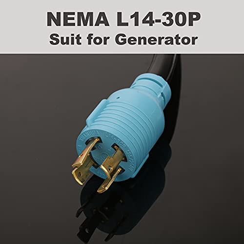 CircleCord 30 Amp to 110V Adapter Generator Power Cord and NEMA TT-30P to L14-30R Adapter Cord