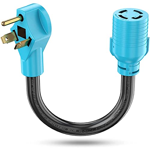 CircleCord 30 Amp to 110V Adapter Generator Power Cord and NEMA TT-30P to L14-30R Adapter Cord