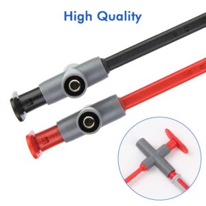 Multimeter Test Clips, Pack of 2 P5010 Puncture Probe Auto Repairing Multimeter Test Clip Car Testing Tool Wire Piercing Probe Clip Automotive Test Wire Kit for Automobile Inspection Auto Repairing