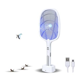 himalayan glow electric bug zapper, instant fly swatter rechargeable racket, mosquito repellent 3,000 volt, usb charging fly zapper for indoor & outdoor