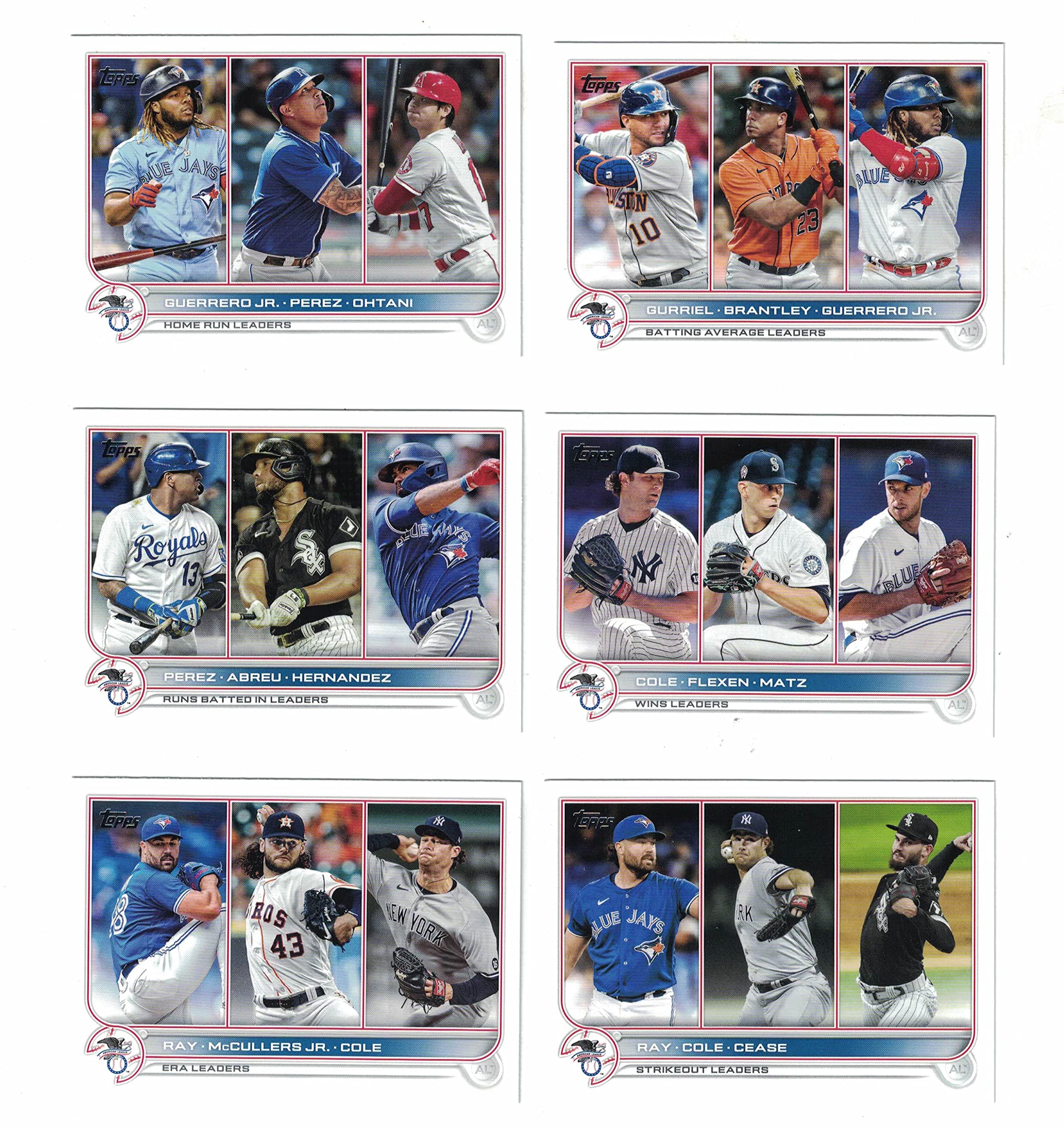 2022 Topps Baseball (Series 1) Stars of MLB Complete Insert Set (1-30) ***Plus 2022 Topps (Series 1) League Leader Set of (12) Cards!***