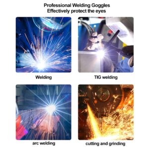 Welding Goggles, Automatic Darkening Dimming Welding Glasses Anti-glare Argon Arc Welding Glasses Welder Eye Protection Special Goggles Tools