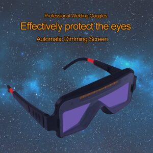 Welding Goggles, Automatic Darkening Dimming Welding Glasses Anti-glare Argon Arc Welding Glasses Welder Eye Protection Special Goggles Tools