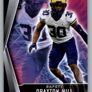 2022 Sage High Series #165 Daxton Hill Michigan Pre NFL Football Trading Card in Raw (NM or Better) Condition