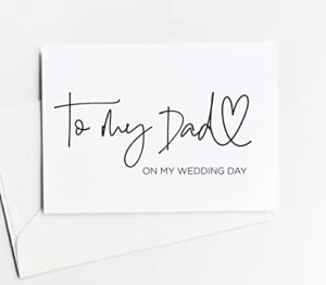 to my dad on my wedding day card - brides father of the groom gift for him