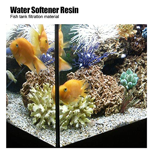 500ML Water Softener Resin Media,Aquarium Water Softener Pillow Exchange Filter Reducer Water Softener Resin for Well Water or City Water