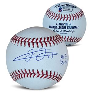 frank thomas autographed hall of fame hof 2014 signed mlb baseball beckett coa with display case