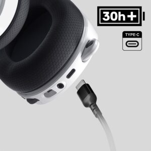 SteelSeries Arctis 7+ Wireless Gaming Headset – Lossless 2.4 GHz – 30 Hour Battery Life – USB-C – 7.1 Surround – For PC, PS5, PS4, Mac, Android and Switch – White
