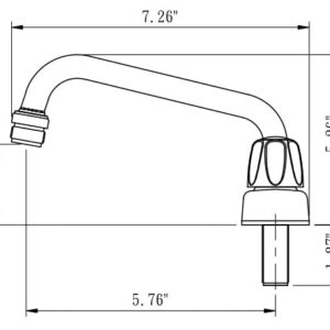 Pacific Bay - Lynden Utility Laundry Sink Faucet with Swivel Stainless Steel Spout - Optional Threaded Spout Garden Hose Adapter - Metallic Chrome Plating Over Plastic