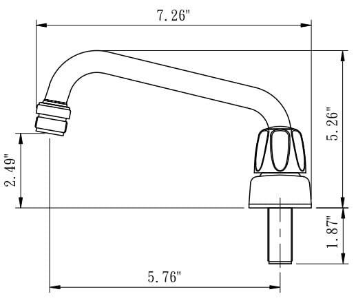 Pacific Bay - Lynden Utility Laundry Sink Faucet with Swivel Stainless Steel Spout - Optional Threaded Spout Garden Hose Adapter - Metallic Chrome Plating Over Plastic