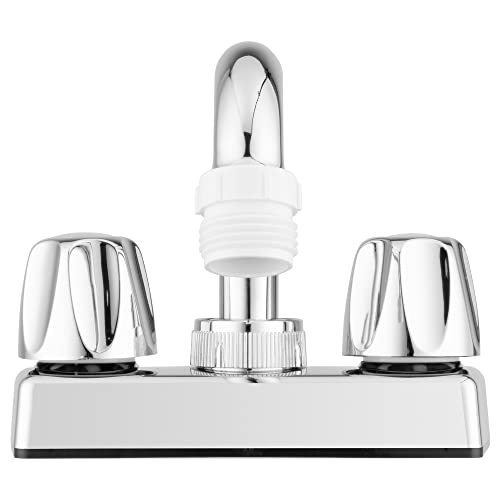 Pacific Bay - Lynden Utility Laundry Sink Faucet with Swivel Stainless Steel Spout - Optional Threaded Spout Garden Hose Adapter - Metallic Chrome Plating Over Plastic