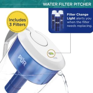 PUR Plus Water Pitcher Filtration System with 6 Months of Filters, 11 Cup, CR1111WLCR