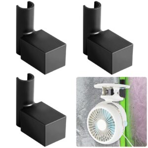 4 Pack Black Grow Tent Fan Accessories Mount Silicone Pole Mount for Clip on Fans Oscillating Clip Fan Oscillating Fan for Grow Tents Grow Tent Corner Shelf for Pole Fly Strips Lights Tent Poles