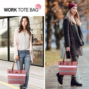 LOVEVOOK Laptop Shoulder Work Tote Bag for Women,Lightweight Casual Daily Bag Fits 15.6 In Laptop Handbag Purse 2pc/set