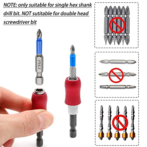 Saipe 3pcs Drill Bit Extension Set 2.4/6/12inch Length Quick Release 1/4” Hex Shank Magnetic Screwdriver Drill Bits Holder Bar Chuck Adapter Screw Driver Drill Bit Extender