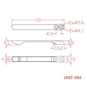 CIVIVI Titanium Pocket Clip with Titanium Screws, Suitable for Models Listed on the Product Description T001B (Black)