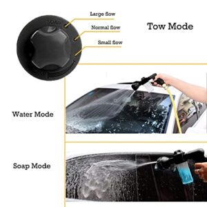 Car Wash Hose Soap Spray Nozzle 8 Function Car Wash Soap Sprayer Car Wash Foam Gun With 3.5 oz/100 cc Hose Soap Sprayer For Watering Plants Jet Lawn Patio Cleaning Showering Pet Pony