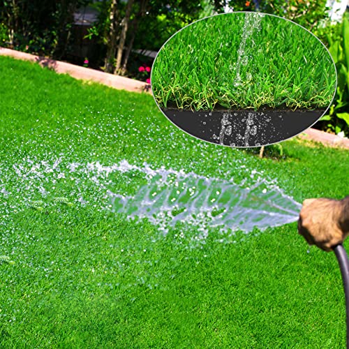 Artificial Grass Turf for Pet Dogs 3' x 5', FREADEM Fake Grass Lawn with Drain Holes, Indoor Outdoor Synthetic Grass Mat for Garden Gym Patio Balcony Playground Backyard, Height 0.8 Inch